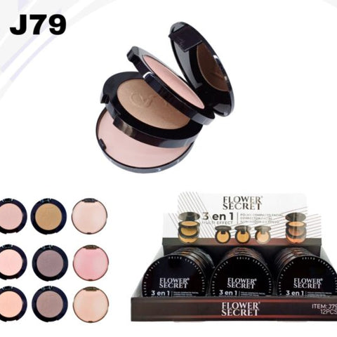 Kit 3 en 1 polvo + iluminador + base