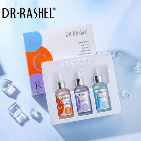 Set 3 serum Vitamina C + Retinol + Acido Hialuronico Dr Rashel
