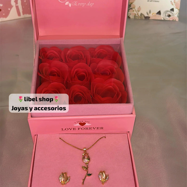 Cofre con Joyas finas (collar es s/85) (collar, aretes y anillo es s/109) ♥️